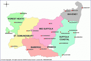Suffolk map